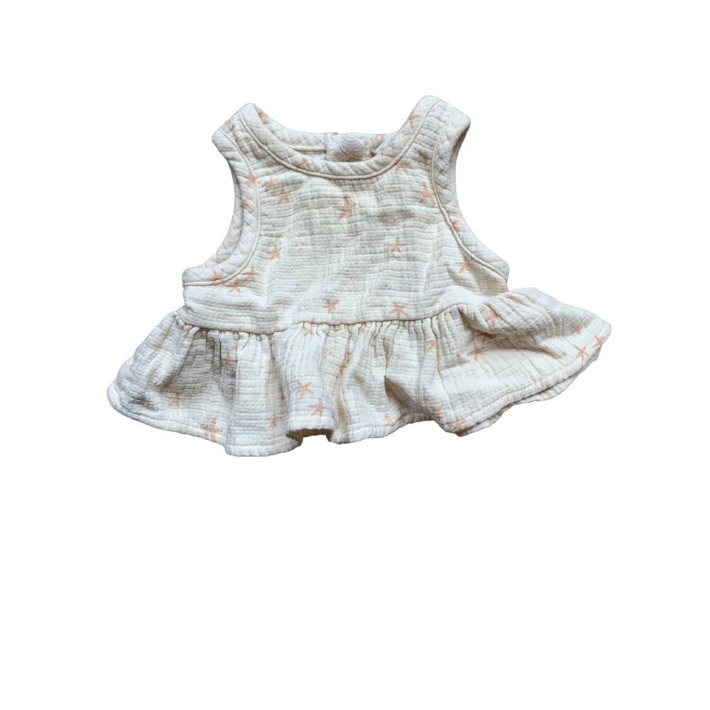 Q By Quincy Mae Gauze Print Peplum